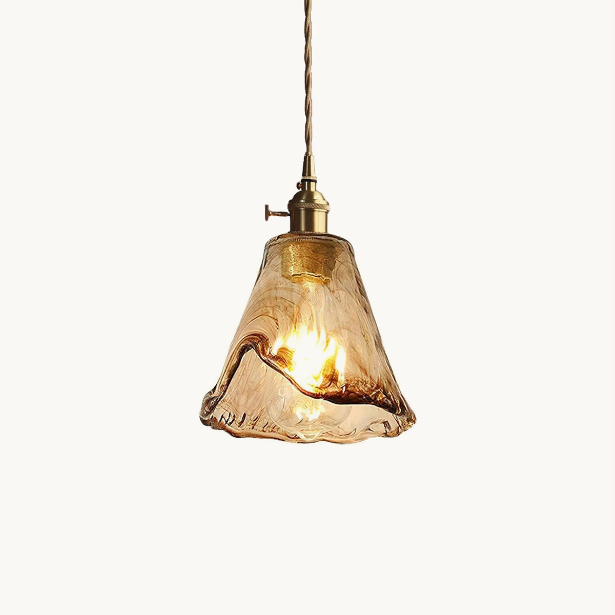 Lámpara colgante vintage de cristal ámbar Botica – vista principal