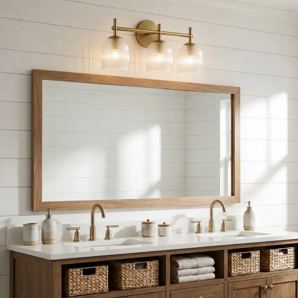 Aplique de pared de cristal Rayela en un baño acogedor – imagen 5