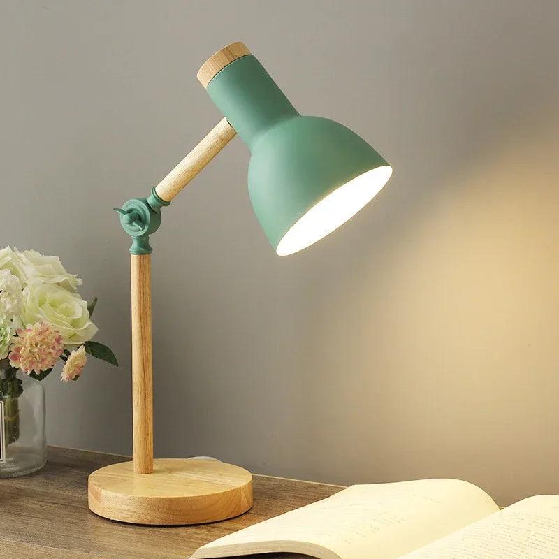 LuzValka - Lámpara de Mesa Escandinava en Madera Natural