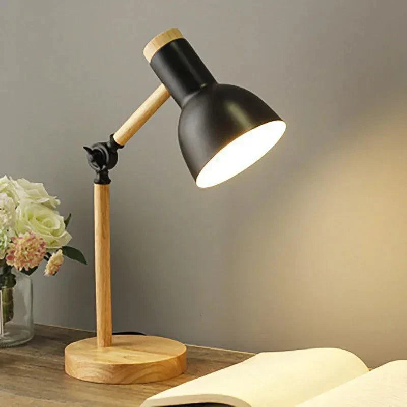 LuzValka - Lámpara de Mesa Escandinava en Madera Natural