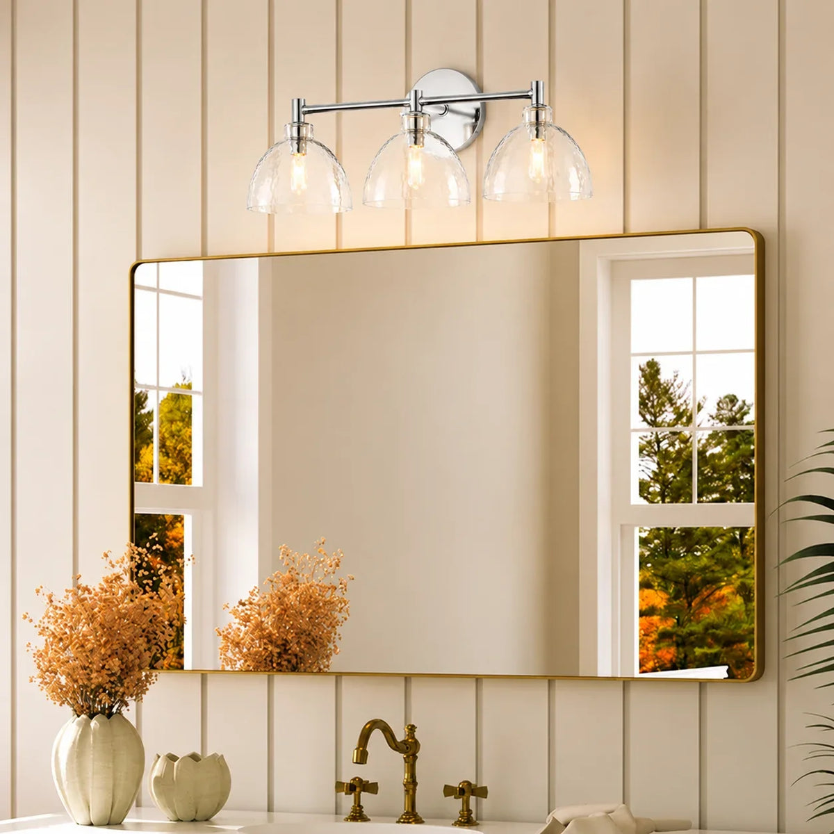 Aplique de pared de cristal soplado Niebla en un baño cálido – imagen 29