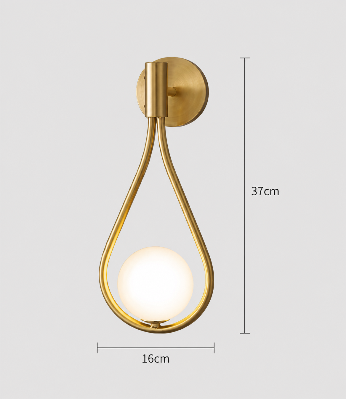 Zanvia - Lámpara de Pared Moderna Nórdica de Hierro y Vidrio en Acabado Negro o Dorado - Diseño Elegante y Compacto para Interiores