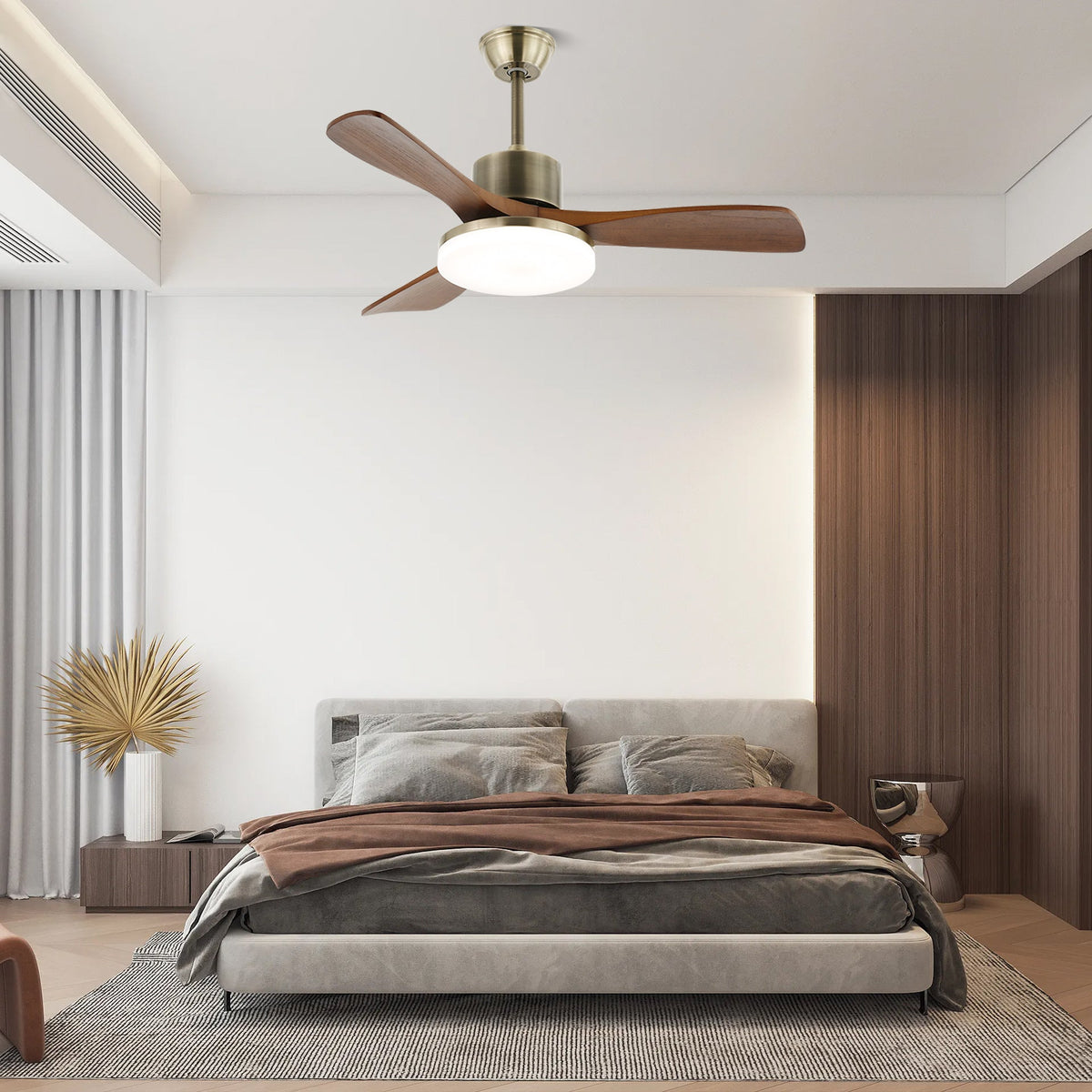Ventilador de techo con luz Brisel en un salón acogedor – imagen 9