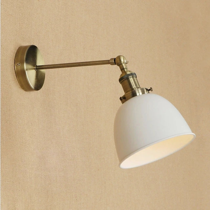Astroclaro Doma: Aplique de Pared Vintage LED de Metal con Diseño de Domo – Negro/Blanco/Gris