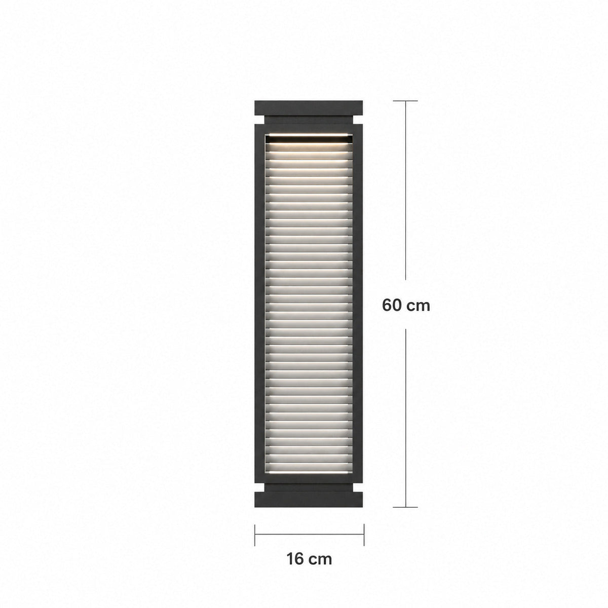 Aplique de pared exterior Ilsara – medidas del tamaño 60 cm