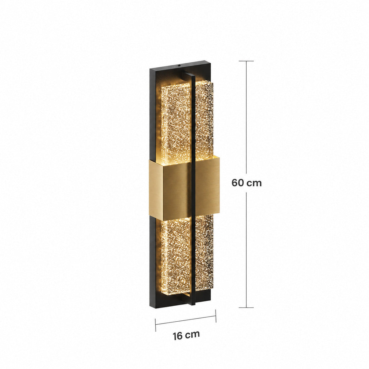 Aplique de pared exterior LED Zestrela – medidas del tamaño de 60 cm
