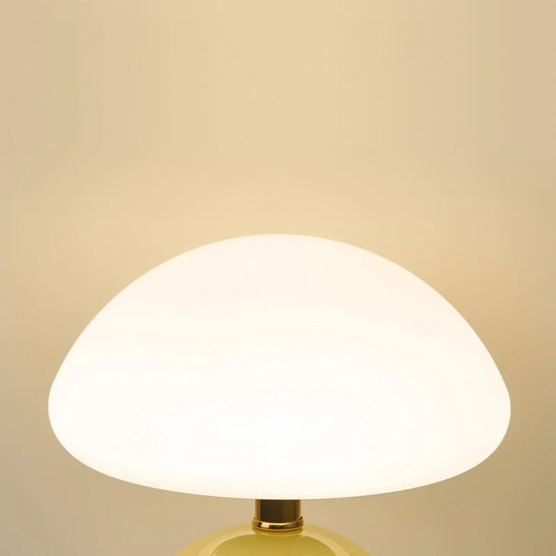 LunaCrema - Lámpara de Mesa Moderna Iluminación Cálida y Estilo