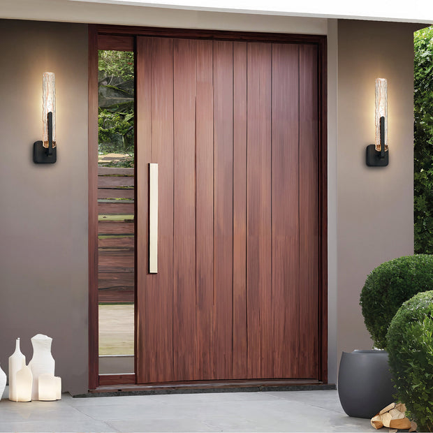 Aplique de pared LED vertical Ondera – negro 48 cm