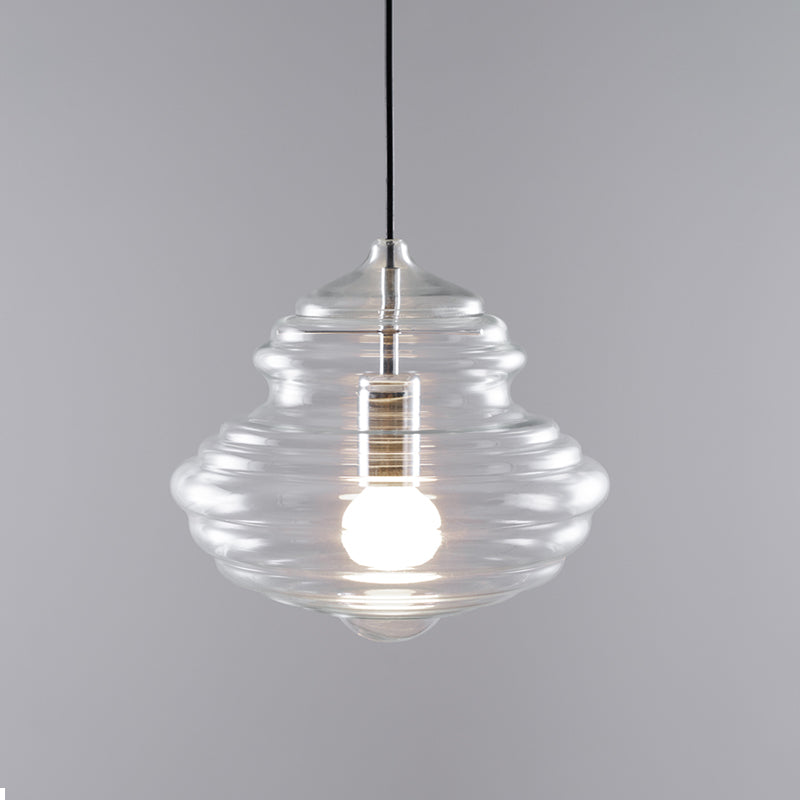 Lámpara colgante de cristal Fluvia – Ø 30 × 30 cm