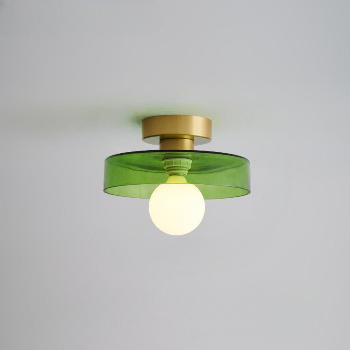Lámpara de techo Bauhaus Mondela – dorado y verde