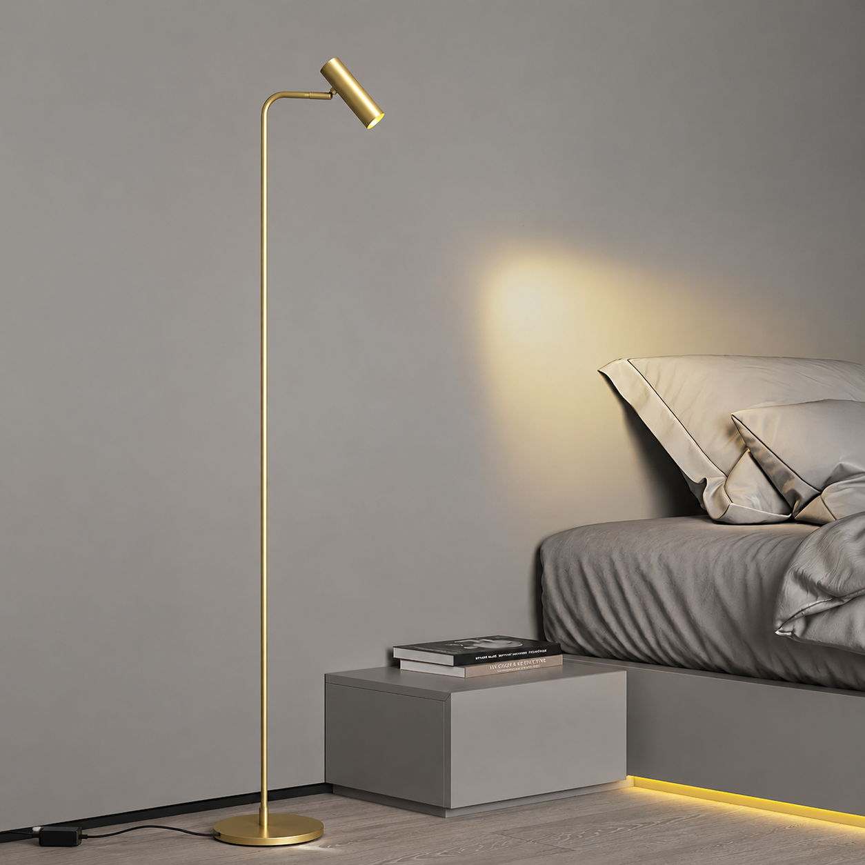 Arvex - Lámpara de Pie con Cabezal Ajustable y Luz LED de Tres Colores