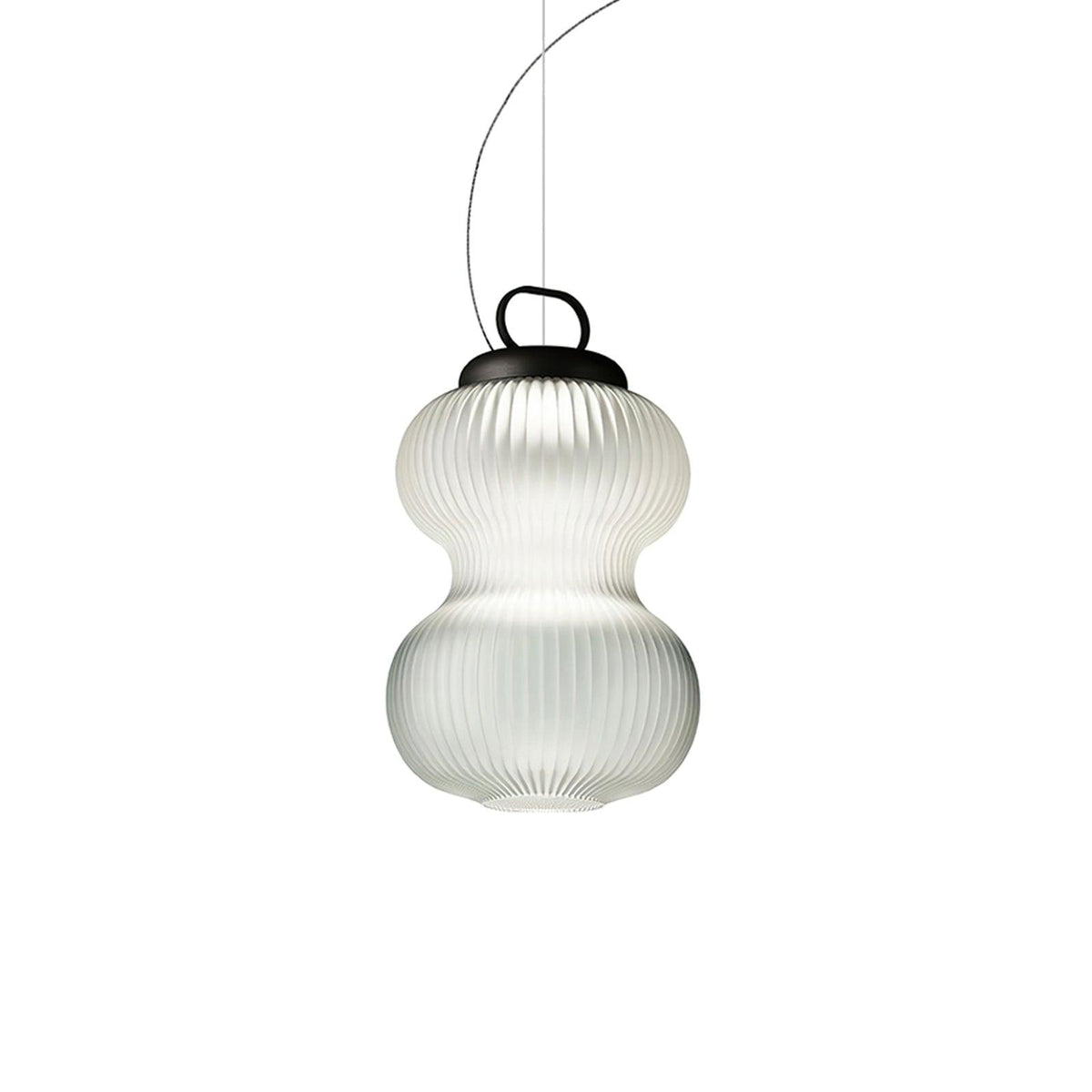 Lámpara colgante de cristal Kalaba – modelo alto Ø 25 × 32 cm