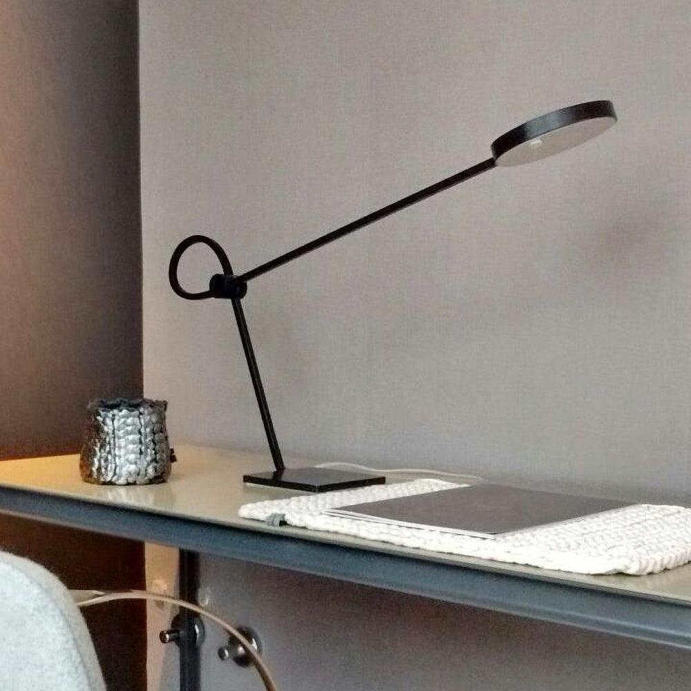 Kaviro - Lámpara de Escritorio LED Moderna de Metal Negro