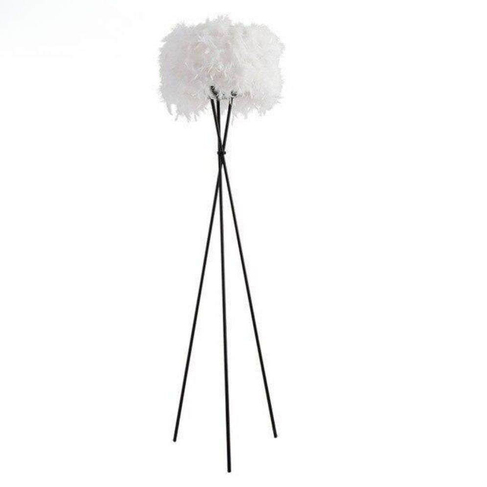 Lámpara de pie de plumas Tiluma con trípode – vista principal