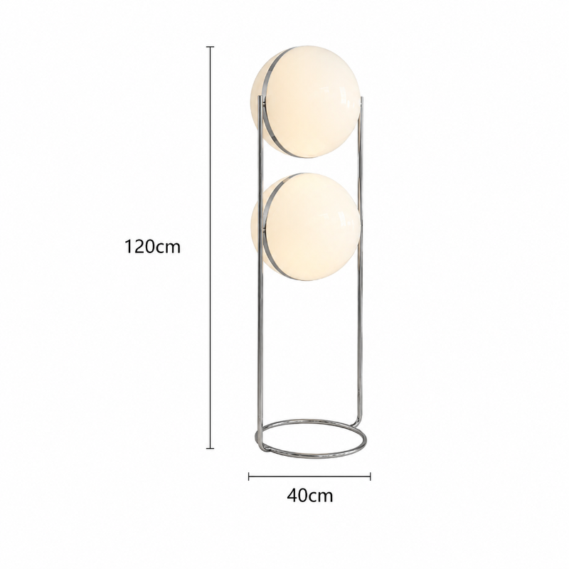 Lámpara de pie de globos Yaluna – modelo de 2 globos de 120 cm