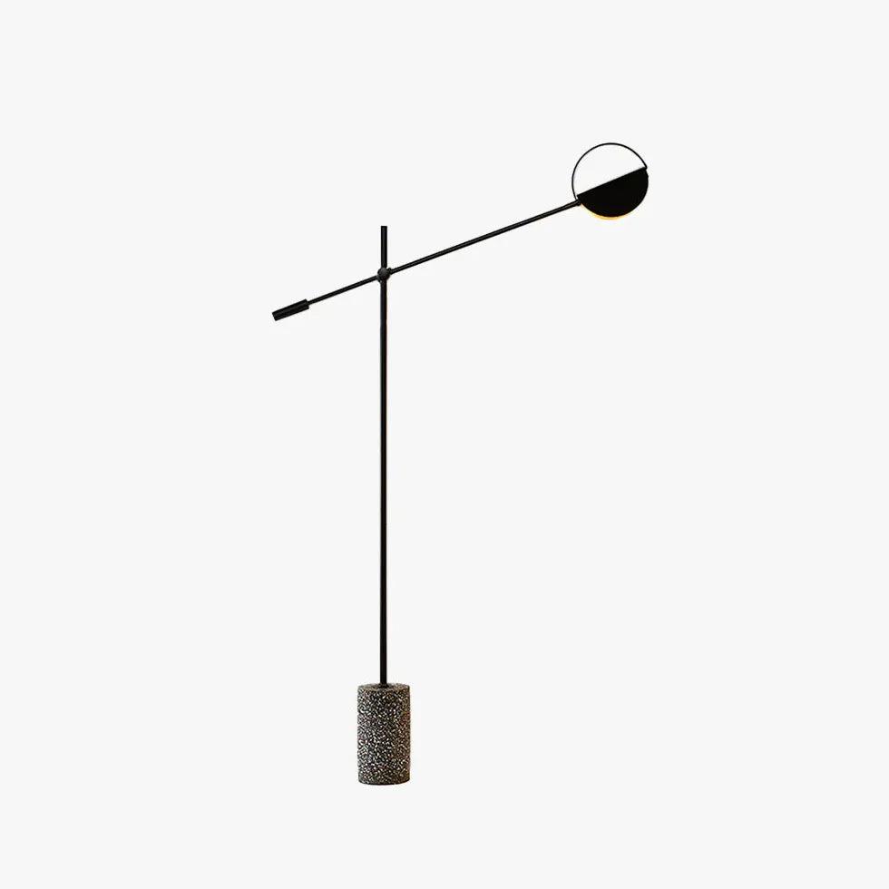 Lámpara de pie con brazo basculante y base de terrazo Dorvela – vista principal