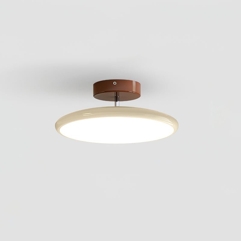 Lámpara de techo orientable Vaivén – beige, Ø 30 cm