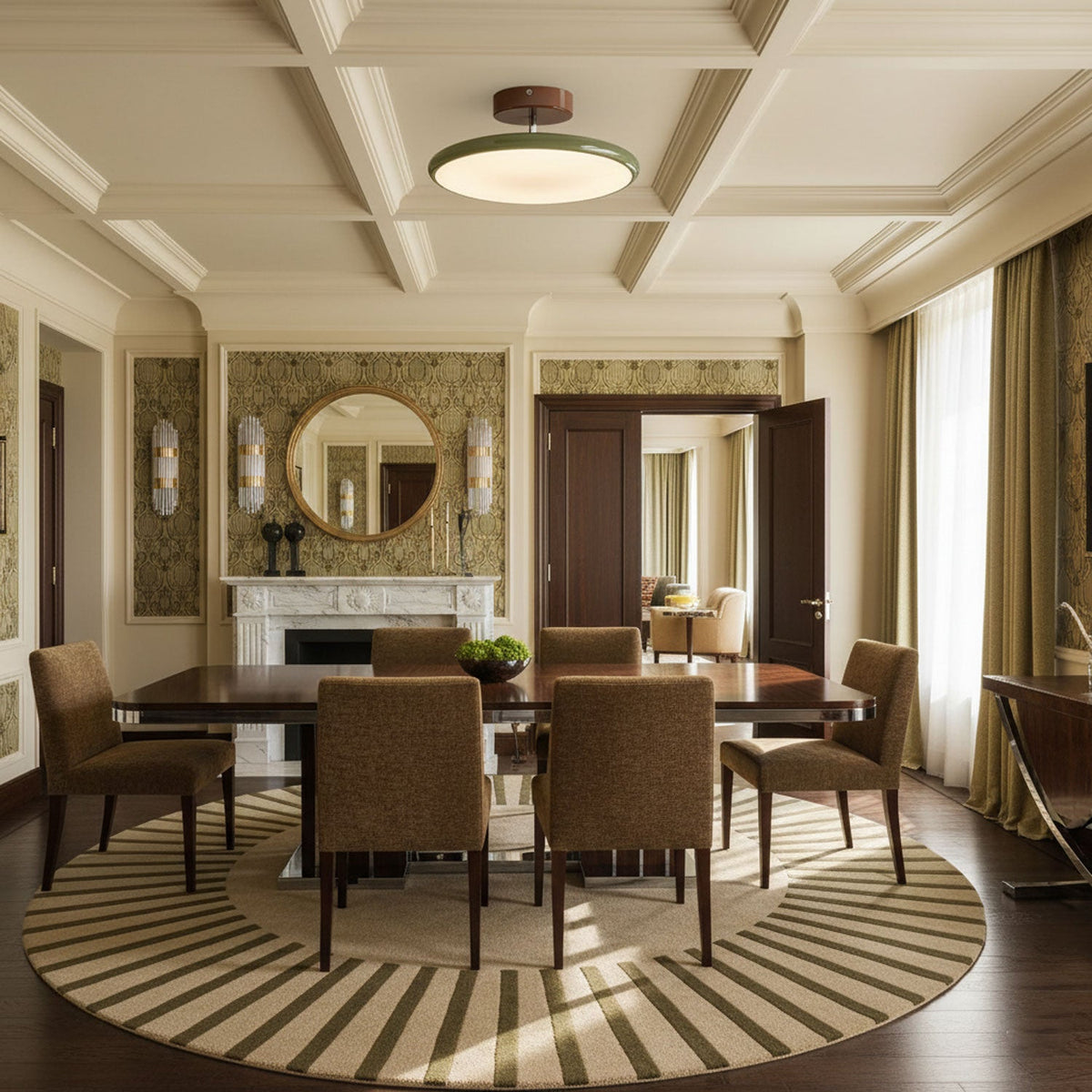 Lámpara de techo orientable Vaivén en un salón de estilo cálido – imagen 16