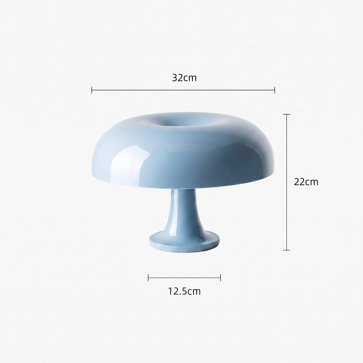 Rosqueta - Lámpara de Mesa Seta Retro de Acrílico Brillante Azul o Naranja