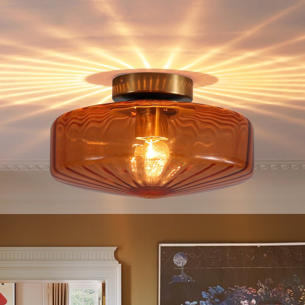 Lámpara de techo de cristal estriado Melara – vista principal
