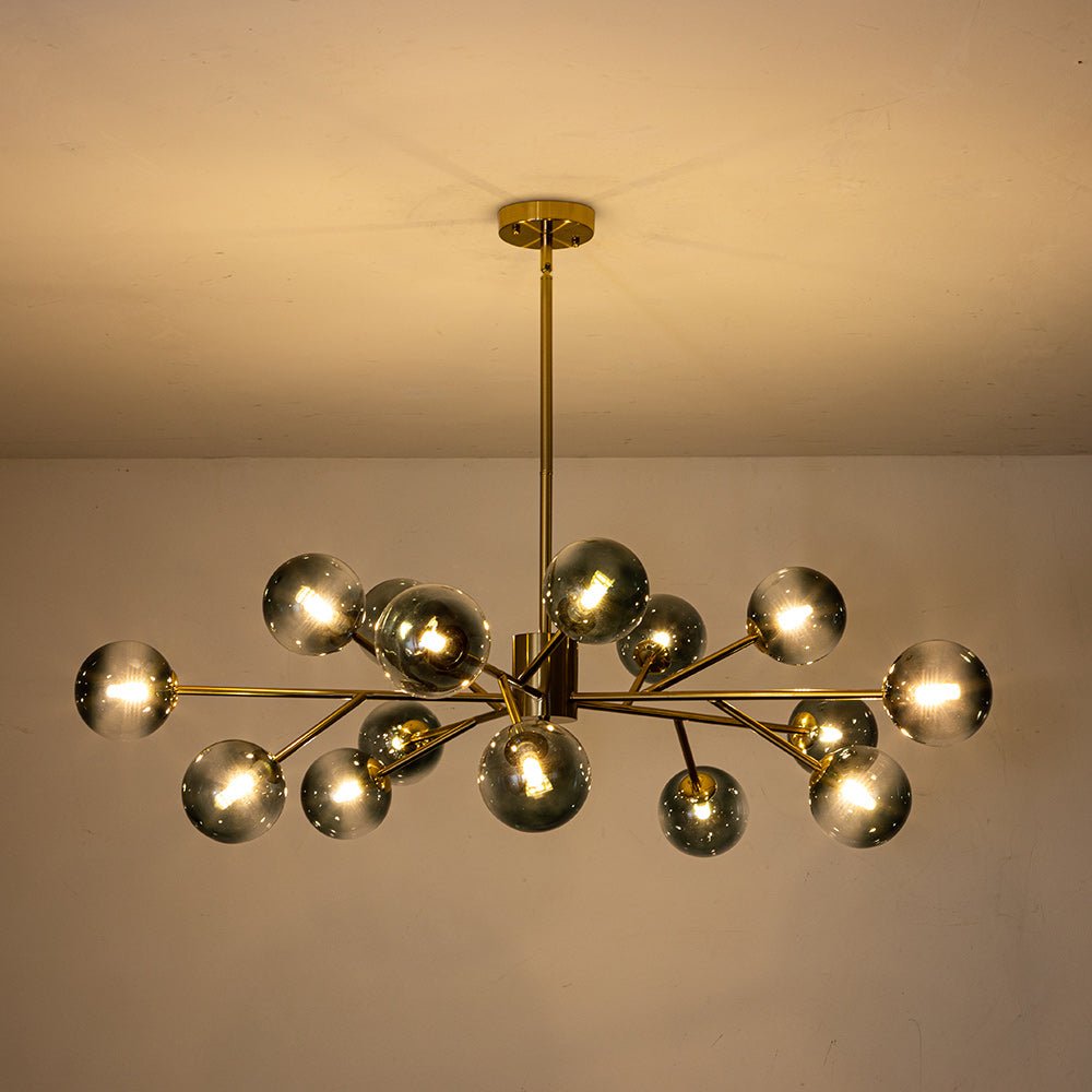 Lámpara de araña sputnik Marela en un comedor de estilo mid-century – imagen 12