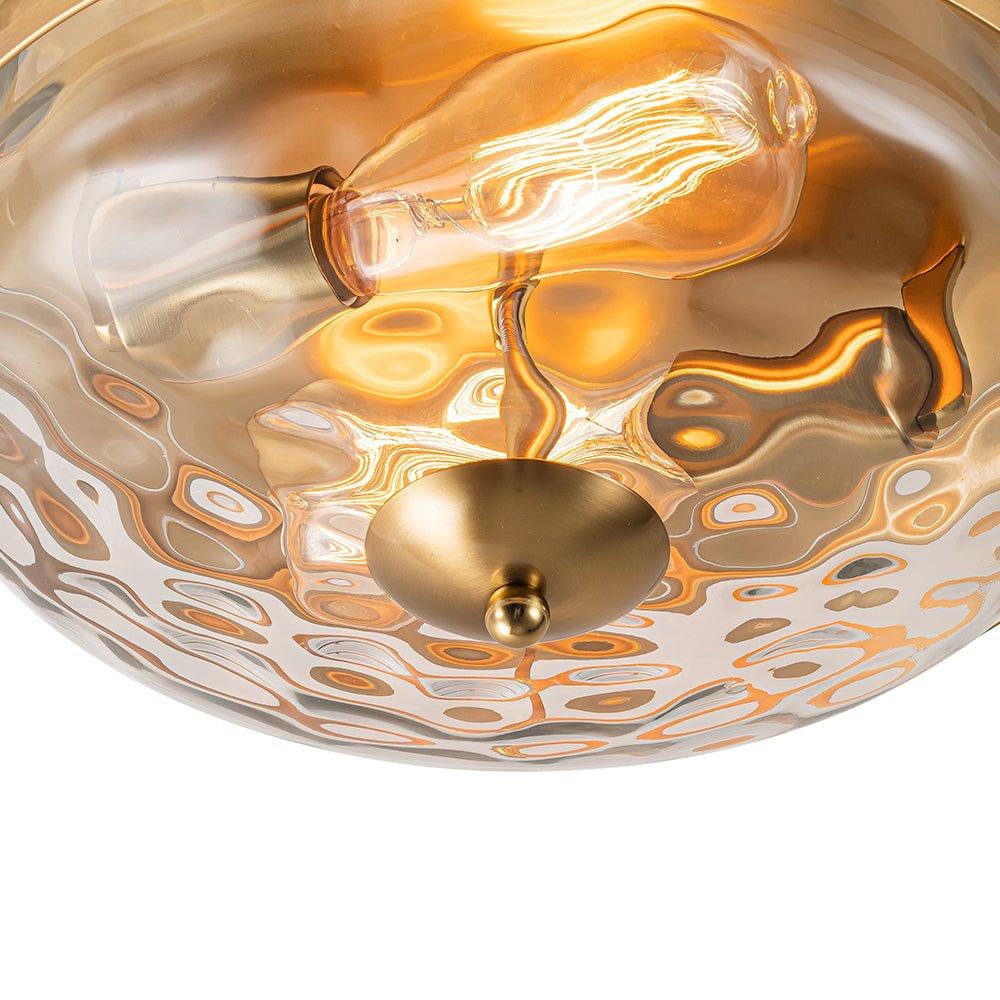 Plafón de cristal martelé Undela en un recibidor luminoso – imagen 20