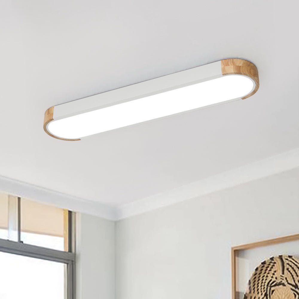 Plafón LED ovalado Hayela – blanco, luz fría