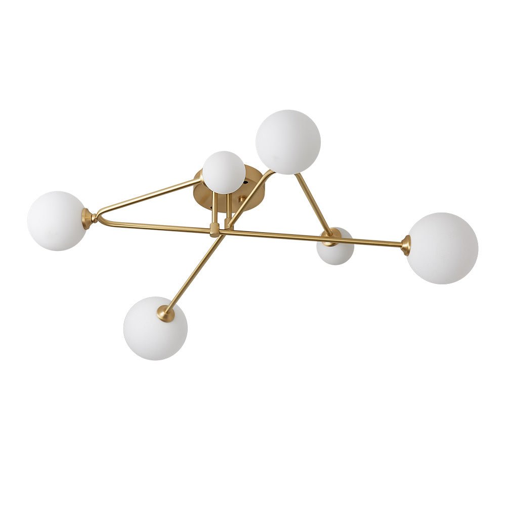 Lámpara sputnik lineal Uranela en un salón mid-century – imagen 4
