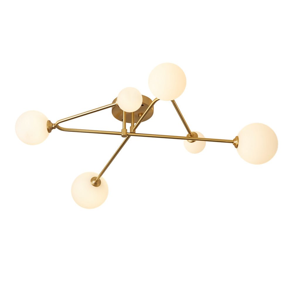 Lámpara sputnik lineal Uranela en un salón mid-century – imagen 5