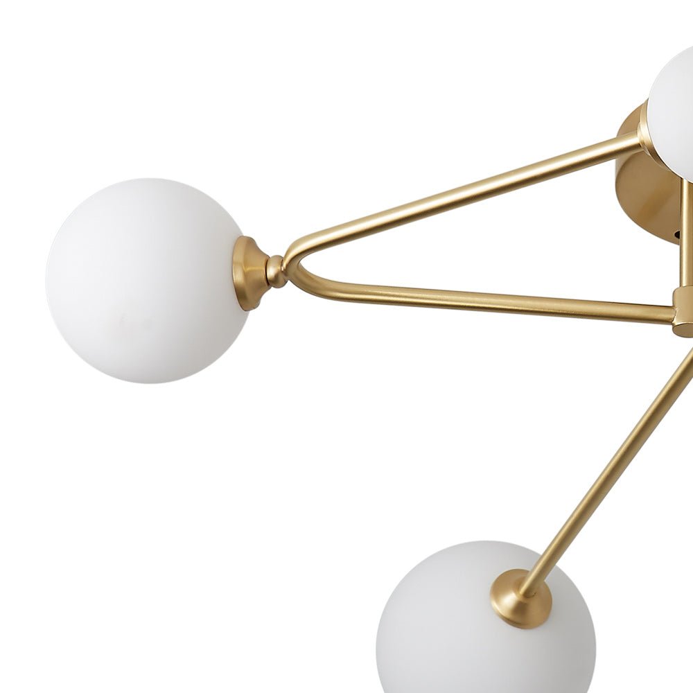 Lámpara sputnik lineal Uranela en un salón mid-century – imagen 10