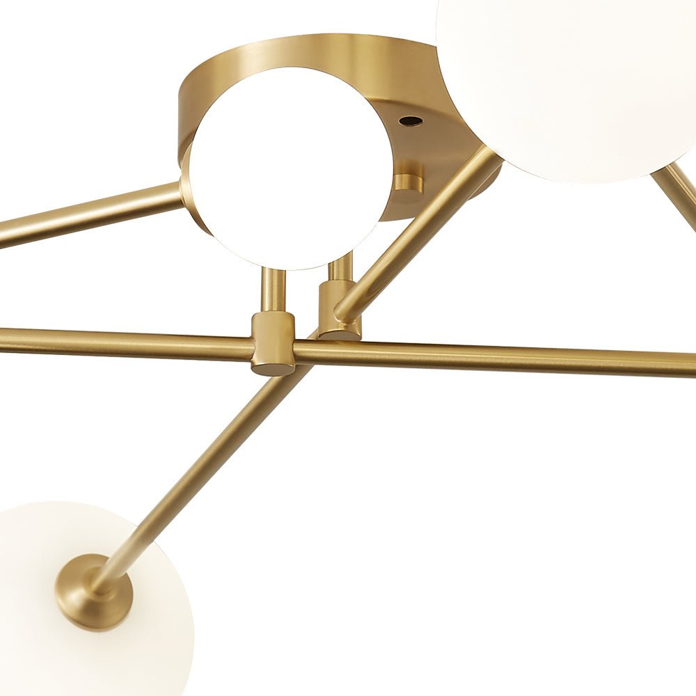 Lámpara sputnik lineal Uranela en un salón mid-century – imagen 9