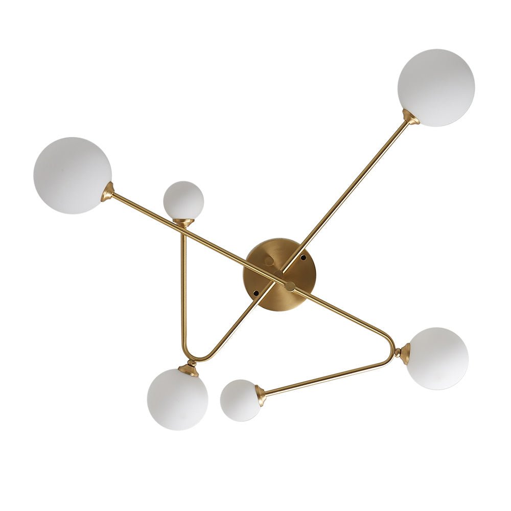 Lámpara sputnik lineal Uranela en un salón mid-century – imagen 7