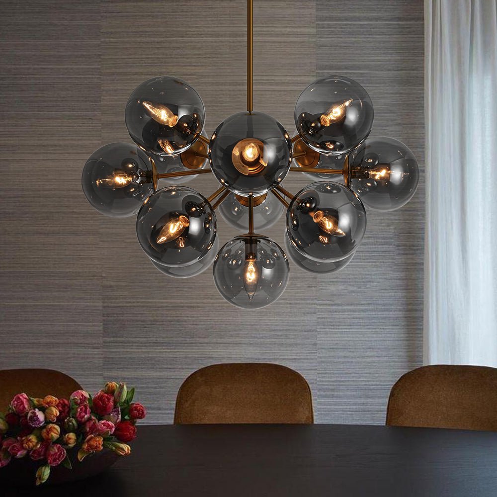 Lámpara de araña sputnik Humela en un comedor elegante – imagen 2