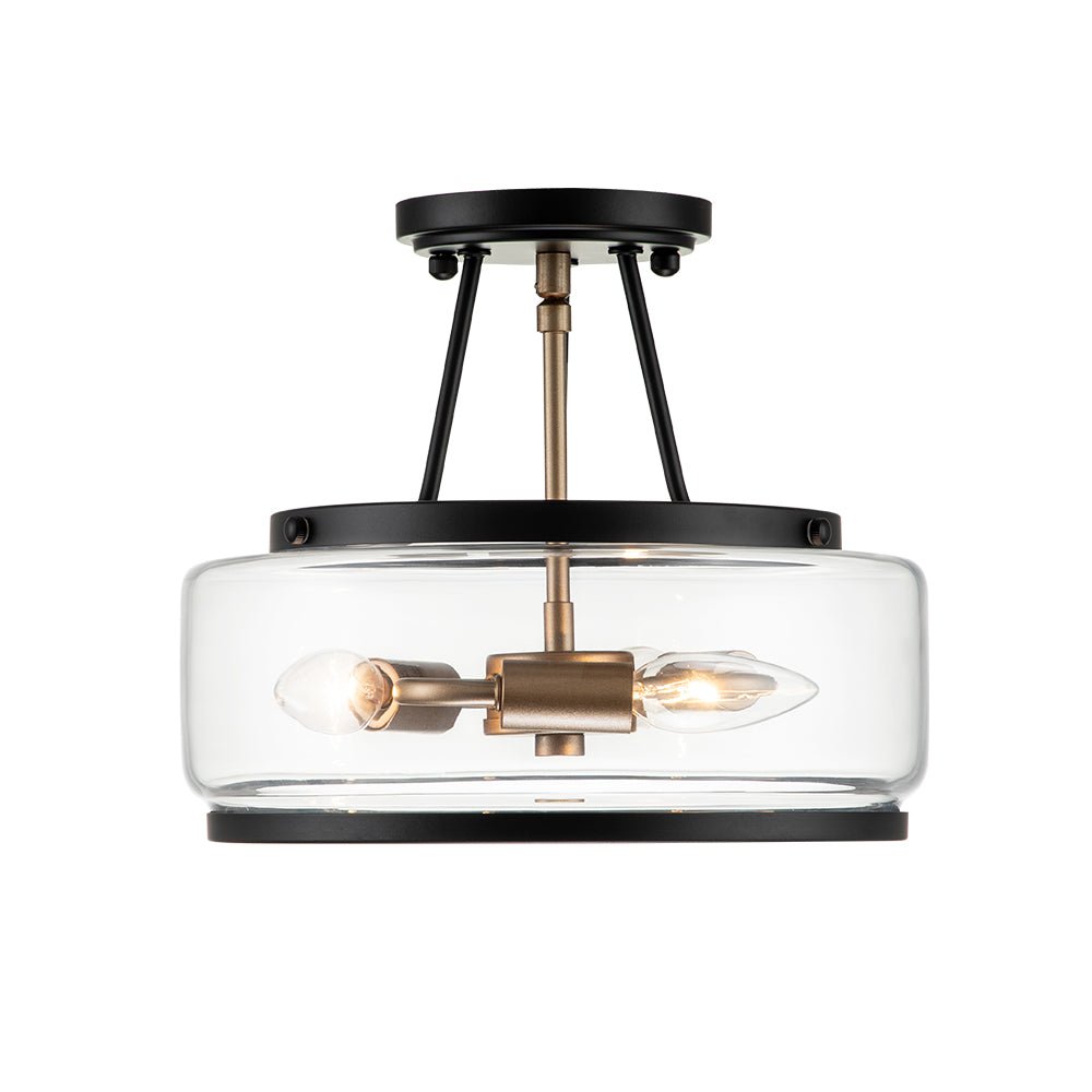 Lámpara de techo de cristal Bombela en una cocina de estilo rústico – imagen 6