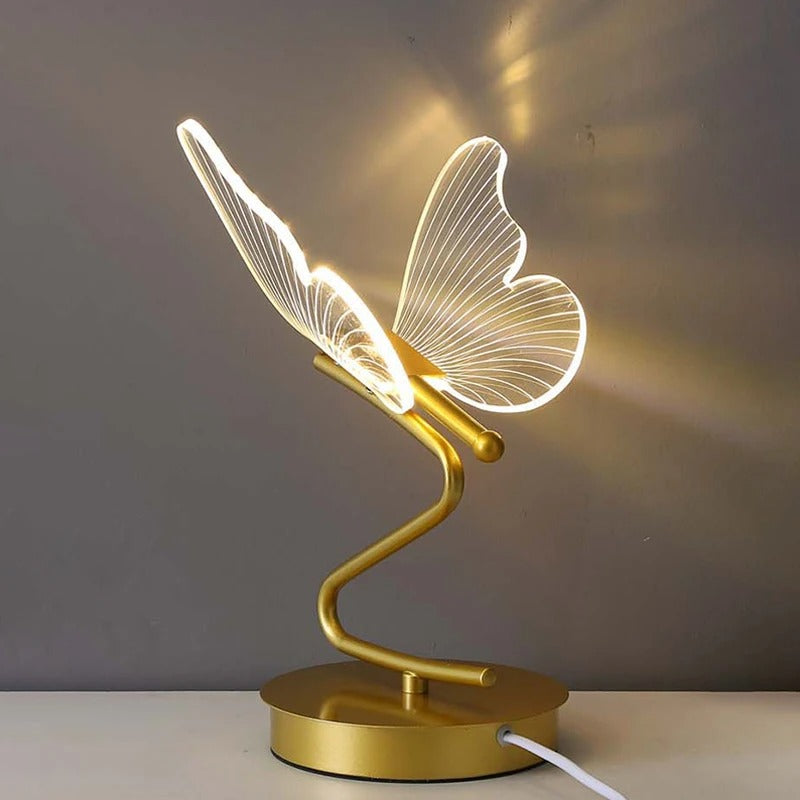 MariposaLuz - Lámpara de Mesa Elegante y Sofisticada