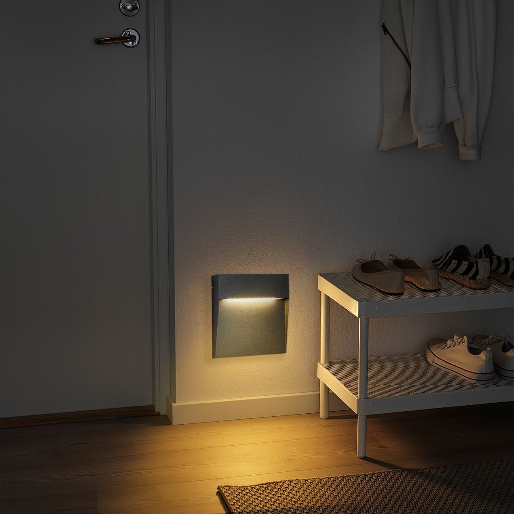 Mintaro - Aplique de Pared Exterior LED Cuadrado para Escaleras