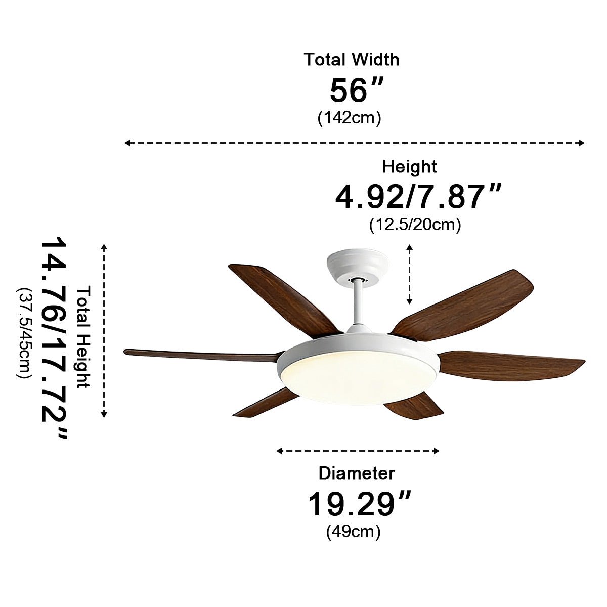 Ventilador de techo con luz Nevisca en un salón nórdico amplio – imagen 11