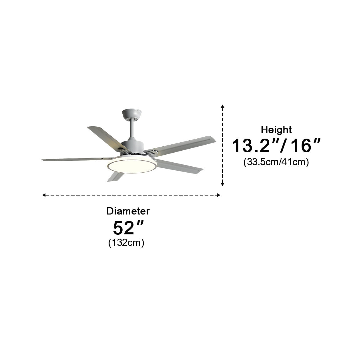 Ventilador de techo con luz Cromela en un salón elegante – imagen 12