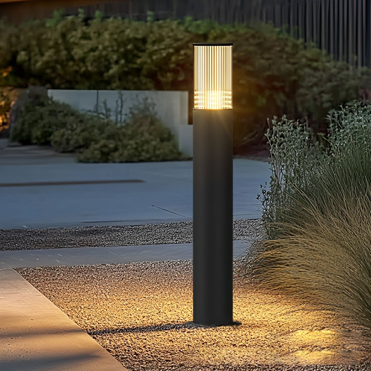 Mostela - Baliza Exterior LED de Columna con Difusor Acanalado IP65