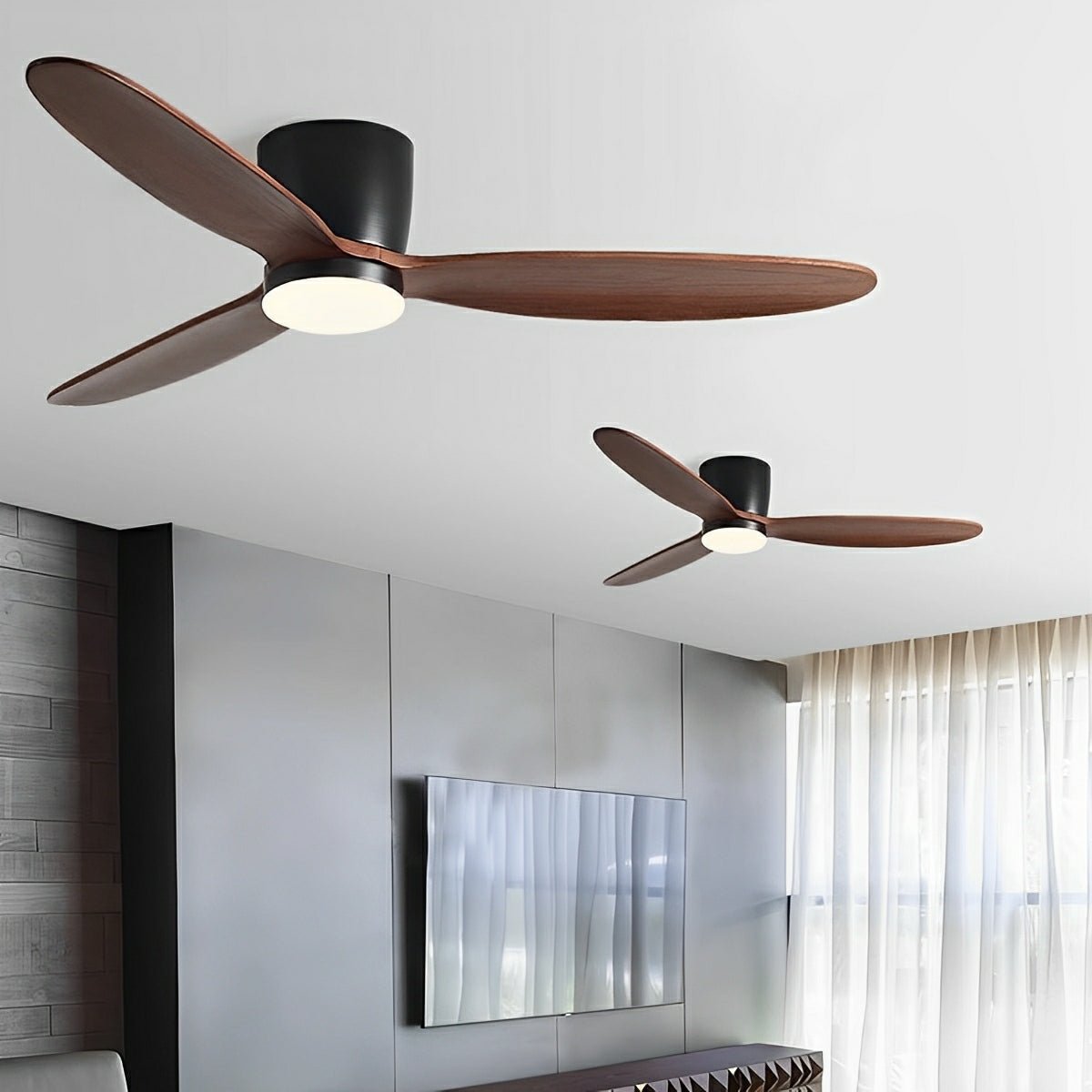 Ventilador de techo con luz Escandia en un salón de estilo nórdico – imagen 6