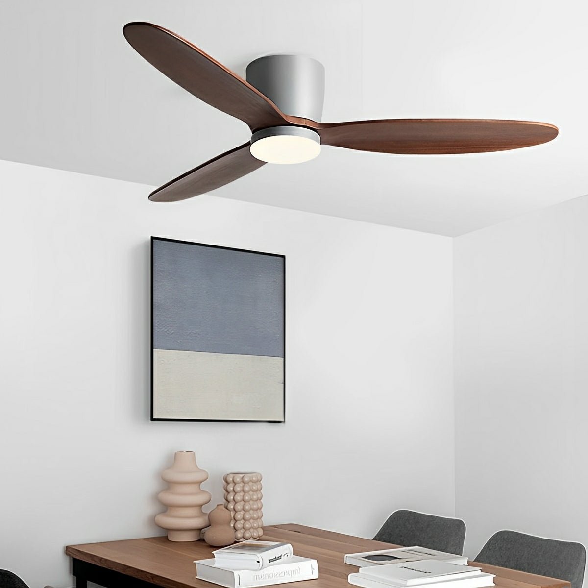 Ventilador de techo con luz Escandia en un salón de estilo nórdico – imagen 5