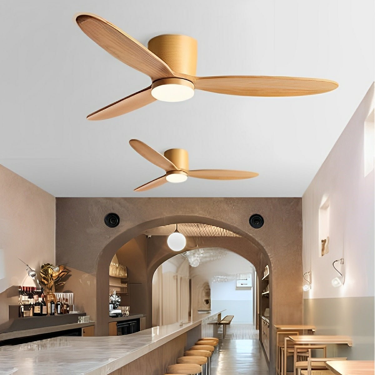 Ventilador de techo con luz Escandia en un salón de estilo nórdico – imagen 7