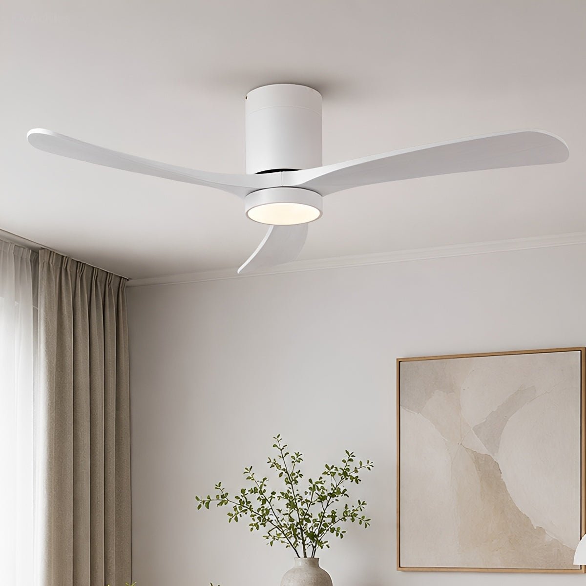 Ventilador de techo con luz Vernia en un salón moderno – imagen 5