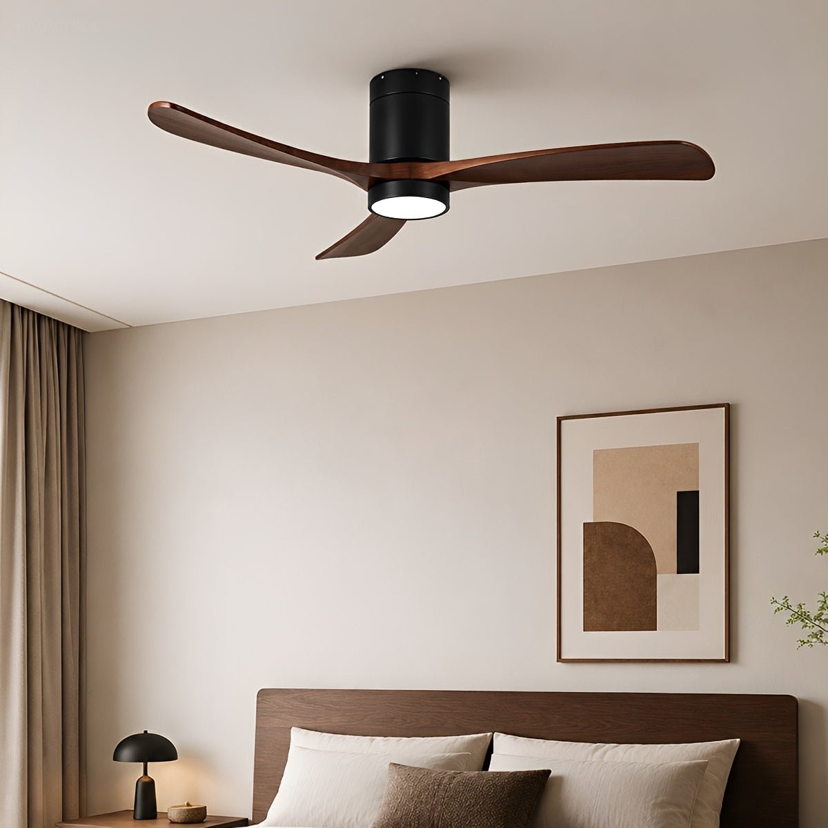 Ventilador de techo con luz Vernia en un salón moderno – imagen 10