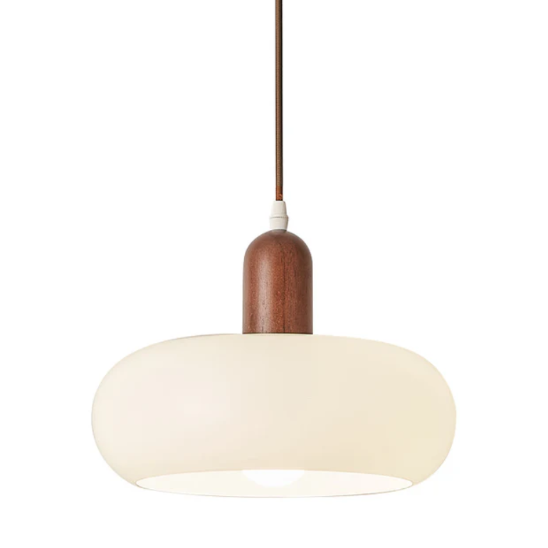 Lámpara colgante de madera y cristal Serrana en un comedor nórdico – imagen 9