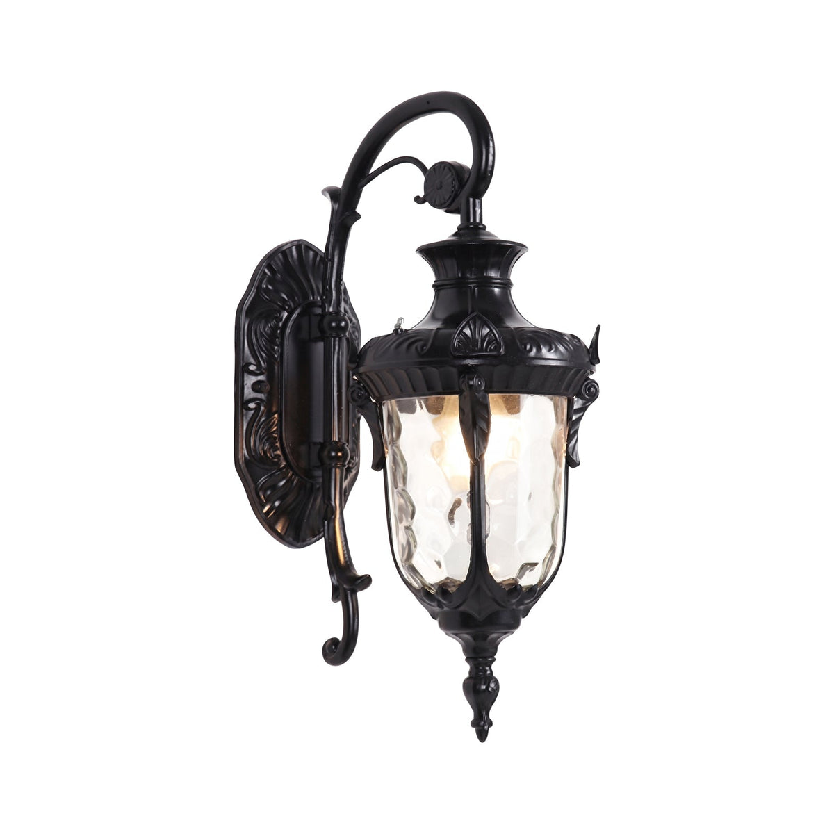 Farol de pared exterior clásico Zalumbra – negro sobre fondo blanco