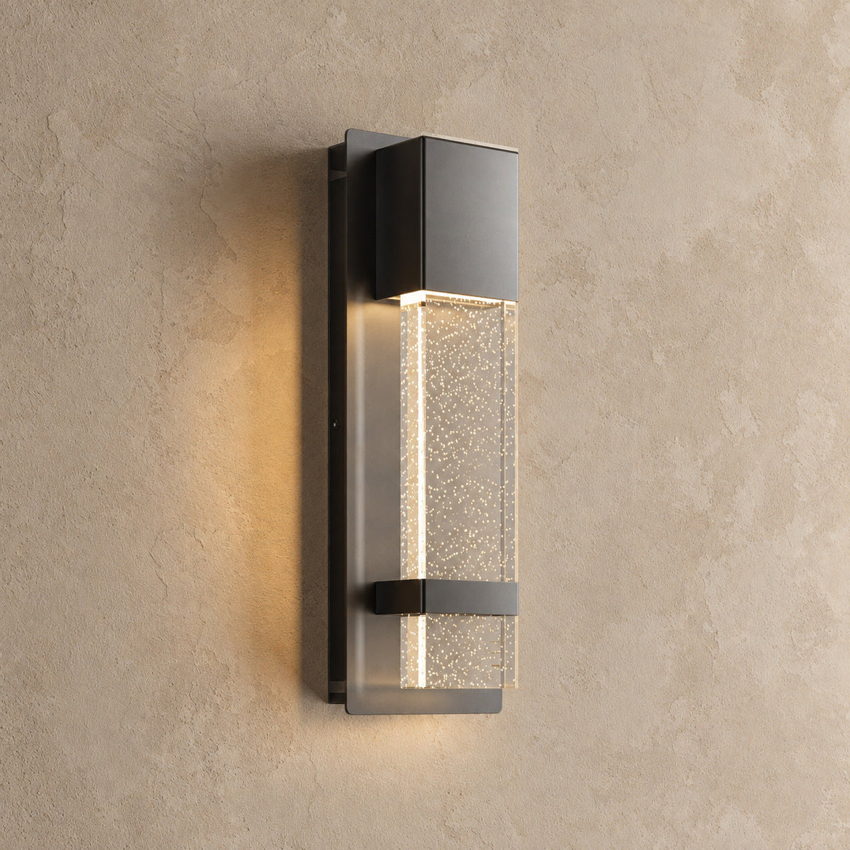Aplique de pared exterior Yestrela con cristal de burbujas – vista principal