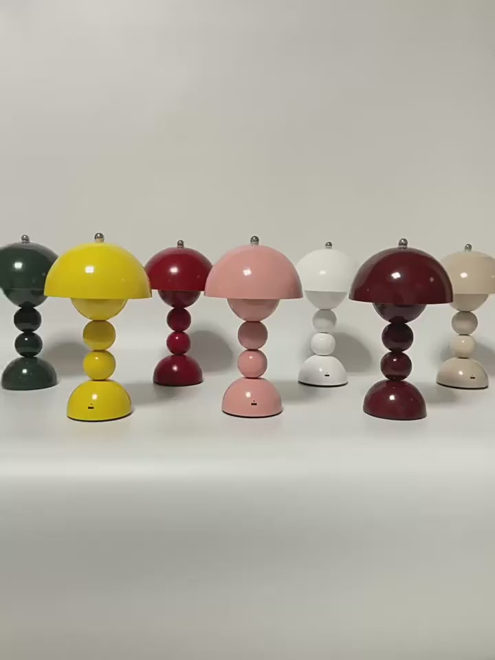 LumiFlor - Lámpara de Mesa LED Recargable USB Decorativa Amarillo Rojo Azul Blanco Rosa Marrón Verde