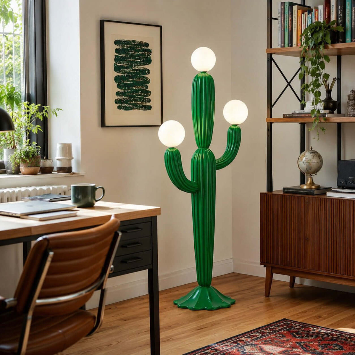 Lámpara de pie cactus Saguara en un salón luminoso – imagen 3