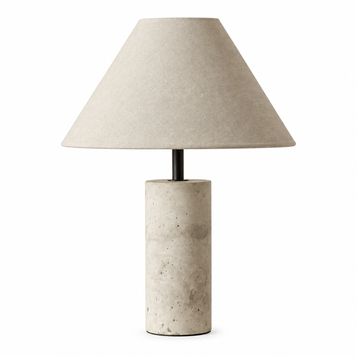 Lámpara de mesa de travertino Saroca – vista principal